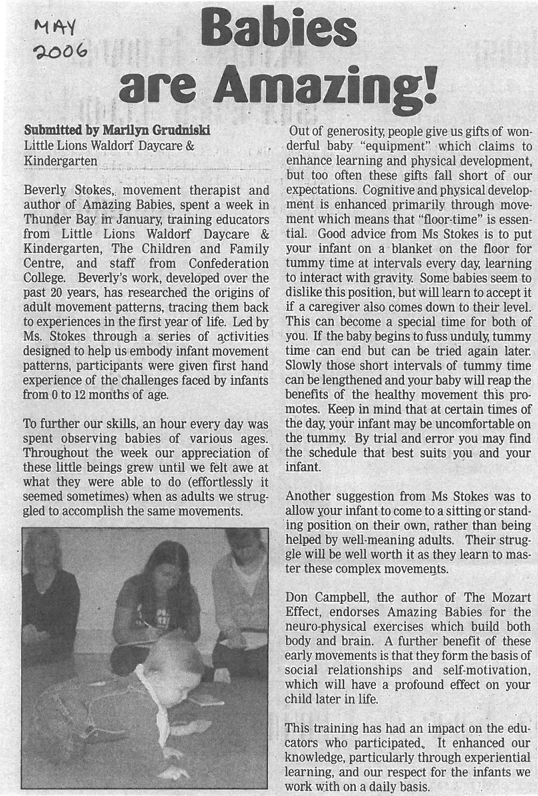 Article, May 2006 Chronicle Journal