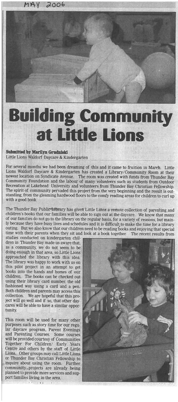 Building Community at Little Lions