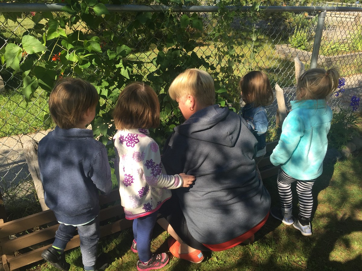 children learning to grow food and take care of it